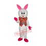 Furry Face Rabbit Mascot Adult Costume Free Shipping