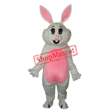 Pink Ears Rabbit Mascot Adult Costume Free Shipping