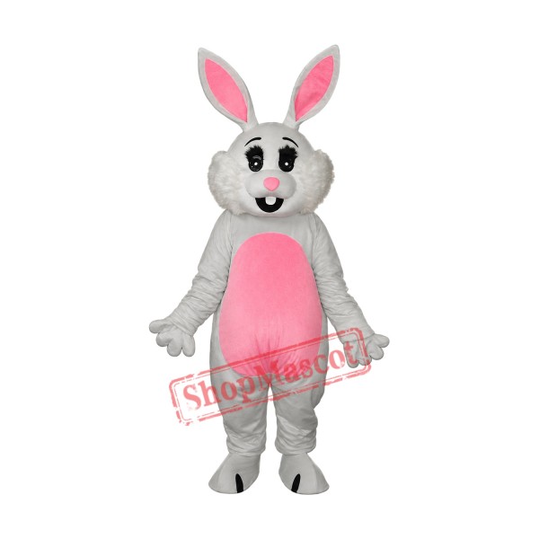 Pink Ears Rabbit Mascot Adult Costume Free Shipping Pink Ears Rabbit Mascot Adult Costume Free Shipping