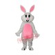 Pink Ears Rabbit Mascot Adult Costume Free Shipping