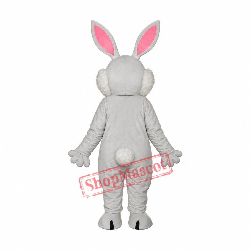 Pink Ears Rabbit Mascot Adult Costume Free Shipping