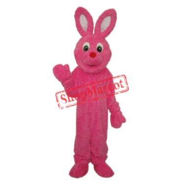 Pink Furry Rabbit Mascot Adult Costume Free Shipping