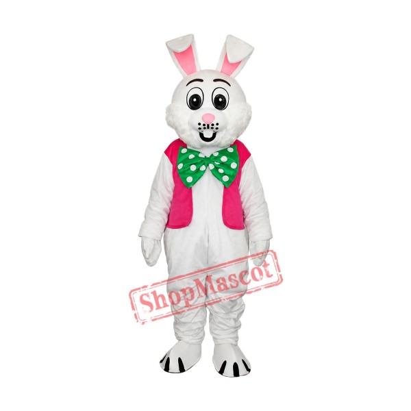Pink Vest Rabbit Mascot Adult Costume Free Shipping Pink Vest Rabbit Mascot Adult Costume Free Shipping