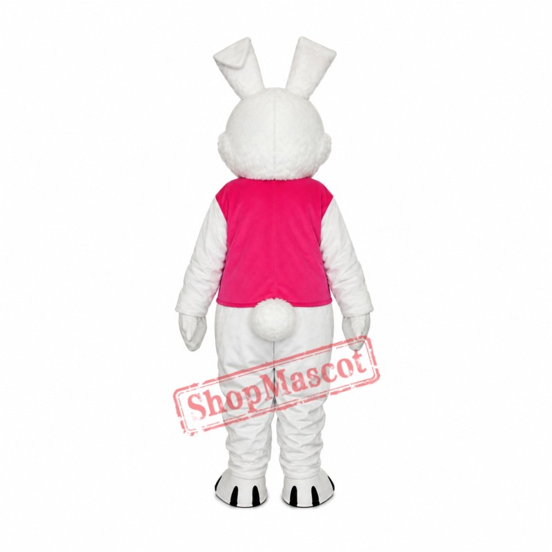 Pink Vest Rabbit Mascot Adult Costume Free Shipping Pink Vest Rabbit Mascot Adult Costume Free Shipping