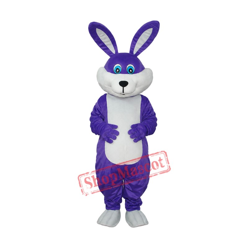 Purple Rabbit Mascot Adult Costume Free Shipping