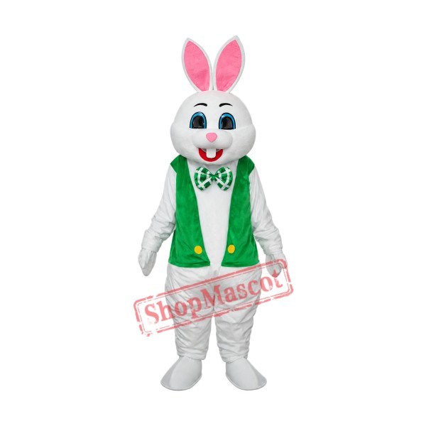 Rabbit with Green Vest Mascot Adult Costume Free Shipping Rabbit with Green Vest Mascot Adult Costume Free Shipping
