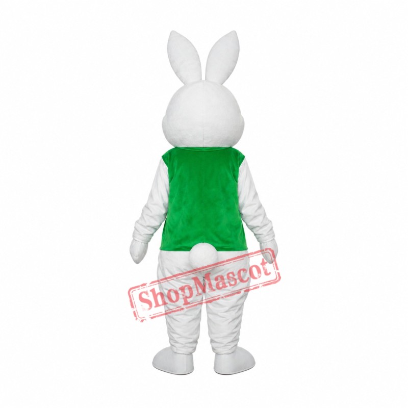 Rabbit with Green Vest Mascot Adult Costume Free Shipping
