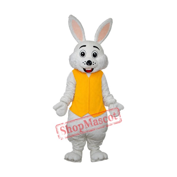 Yellow Vest Rabbit Mascot Adult Costume Free Shipping