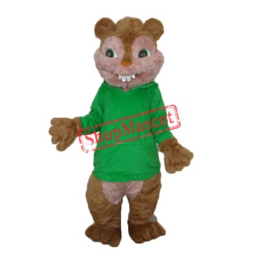 Theodore Chipmunk Mascot Adult Costume Free Shipping