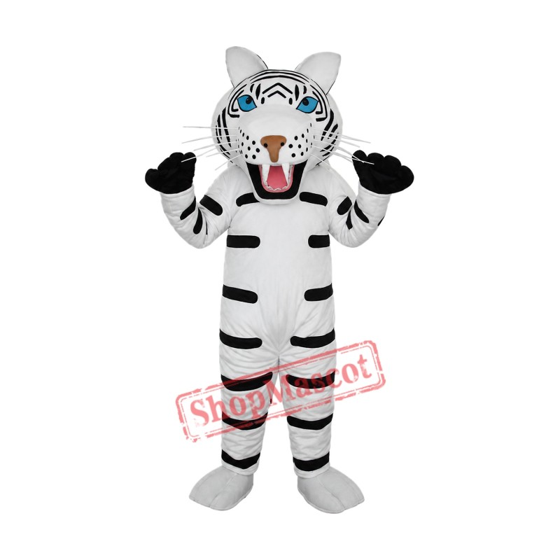 Black and White Tiger Mascot Adult Costume Free Shipping Black and White Tiger Mascot Adult Costume Free Shipping