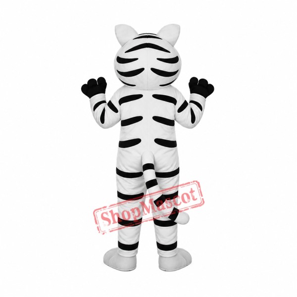 Black and White Tiger Mascot Adult Costume Free Shipping Black and White Tiger Mascot Adult Costume Free Shipping