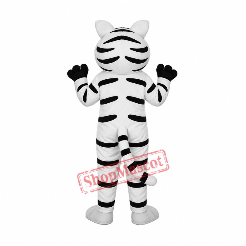 Black and White Tiger Mascot Adult Costume Free Shipping Black and White Tiger Mascot Adult Costume Free Shipping