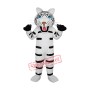 Black and White Tiger Mascot Adult Costume Free Shipping