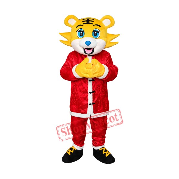 Yellow face Christmas Tiger Mascot Adult Costume Free Shipping Yellow face Christmas Tiger Mascot Adult Costume Free Shipping
