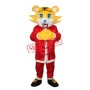 Yellow face Christmas Tiger Mascot Adult Costume Free Shipping