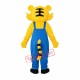 Yellow Tiger in Blue Overall Mascot Adult Costume Free Shipping Yellow Tiger in Blue Overall Mascot Adult Costume Free Shipping