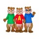 Theodore Chipmunk Mascot Adult Costume Free Shipping