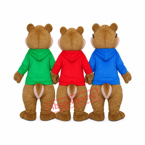 Theodore Chipmunk Mascot Adult Costume Free Shipping