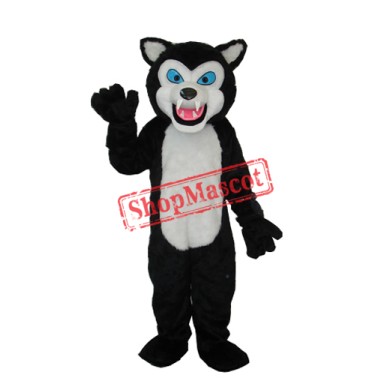 Black Wolf Adult Mascot Costume Free Shipping