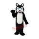 Long-haired Black Wolf Mascot Adult Costume Free Shipping