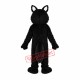 Long-haired Black Wolf Mascot Adult Costume Free Shipping