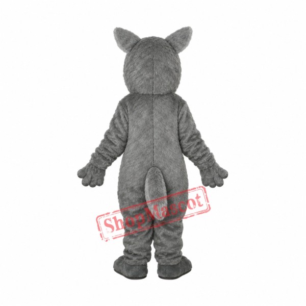 Small Long-haired Gray Wolf Mascot Adult Costume Free Shipping Small Long-haired Gray Wolf Mascot Adult Costume Free Shipping