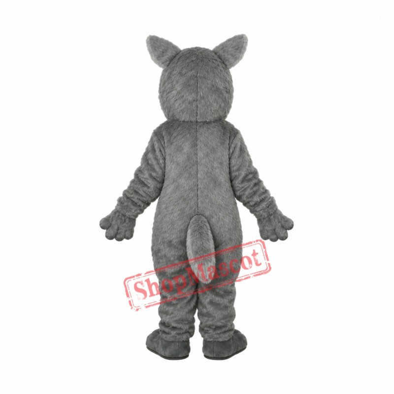 Small Long-haired Gray Wolf Mascot Adult Costume Free Shipping Small Long-haired Gray Wolf Mascot Adult Costume Free Shipping