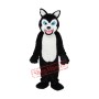 Thin Teeth Long-haired Black Wolf Mascot Adult Costume Free Shipping