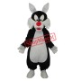White Mouth Wolf Mascot Adult Costume Free Shipping