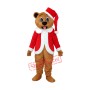 Brown Christmas Bear Mascot Adult Costume Free Shipping