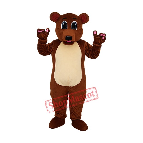 Golden Brown Bear Mascot Adult Costume Free Shipping