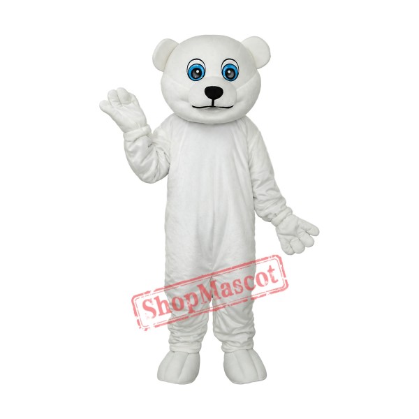 Little Polar Bear Mascot Adult Costume Free Shipping Little Polar Bear Mascot Adult Costume Free Shipping