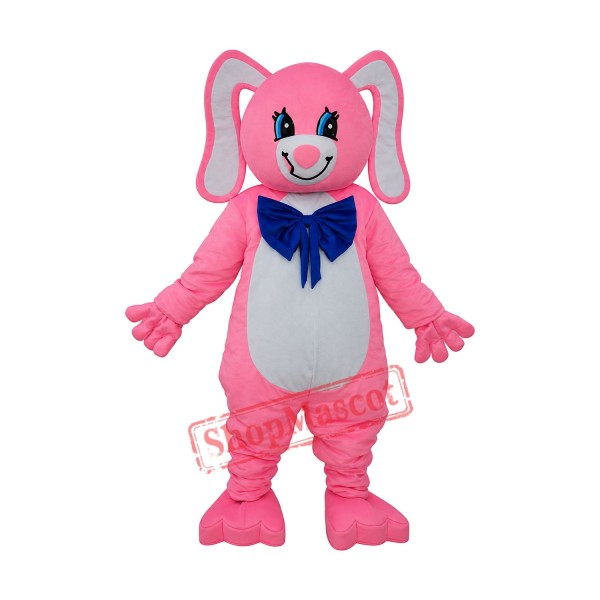 Long Ear Pink Bear Mascot Adult Costume Free Shipping Long Ear Pink Bear Mascot Adult Costume Free Shipping