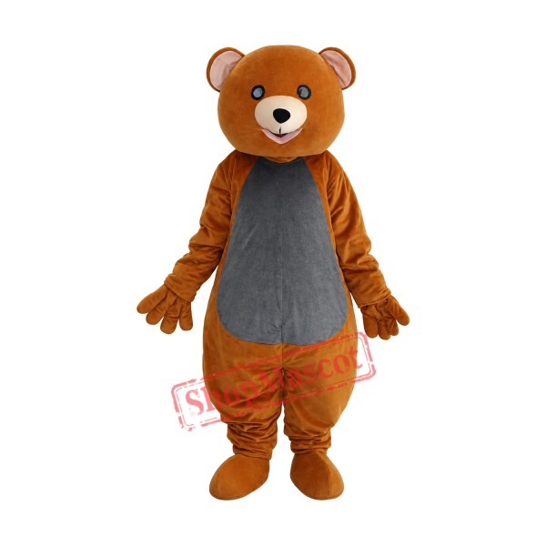 Brown Teddy Bear Mascot Adult Costume Free Shipping