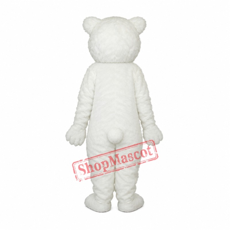 Long Wool Polar Bear Mascot Adult Costume Free Shipping