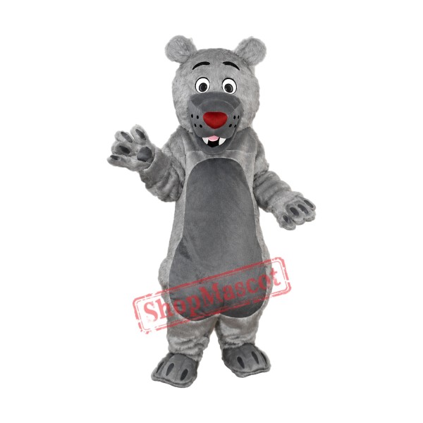 Long-haired Gray-mouth Bear Mascot Adult Costume Free Shipping Long-haired Gray-mouth Bear Mascot Adult Costume Free Shipping