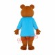 Mr.Bear in Blue T-shirt Mascot Adult Costume Free Shipping