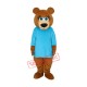 Ms.Bear in Blue T-shirt Mascot Adult Costume Free Shipping Ms.Bear in Blue T-shirt Mascot Adult Costume Free Shipping