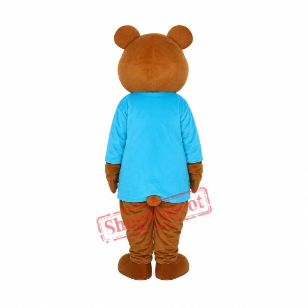 Ms.Bear in Blue T-shirt Mascot Adult Costume Free Shipping Ms.Bear in Blue T-shirt Mascot Adult Costume Free Shipping