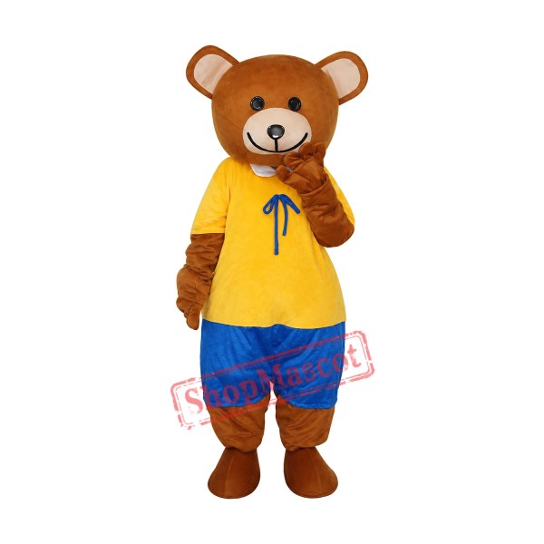 New Ribbon Teddy Bear Mascot Adult Costume Free Shipping