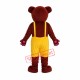 Brown Yellow Bear Mascot Adult Costume Free Shipping
