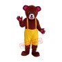 Brown Yellow Bear Mascot Adult Costume Free Shipping