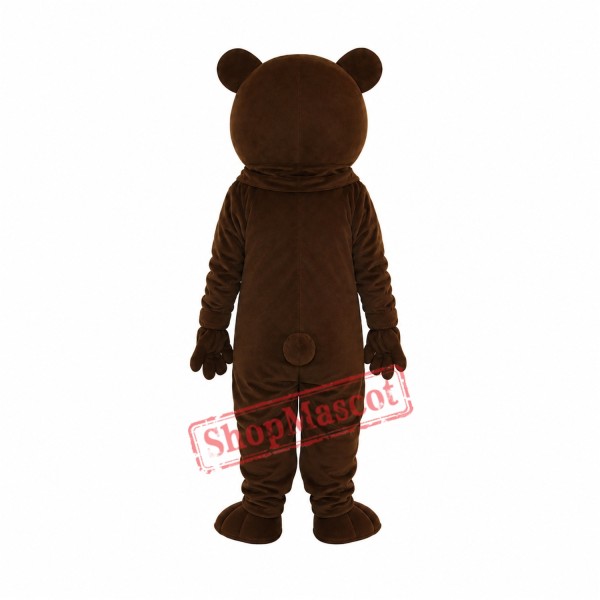 Sharp Teeth Dark Brown Bear Mascot Adult Costume Free Shipping