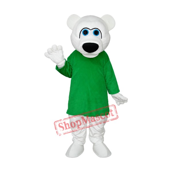 Strange White Bear Mascot Adult Costume Free Shipping