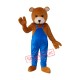 Teddy Bear in Overalls Mascot Adult Costume Free Shipping Teddy Bear in Overalls Mascot Adult Costume Free Shipping