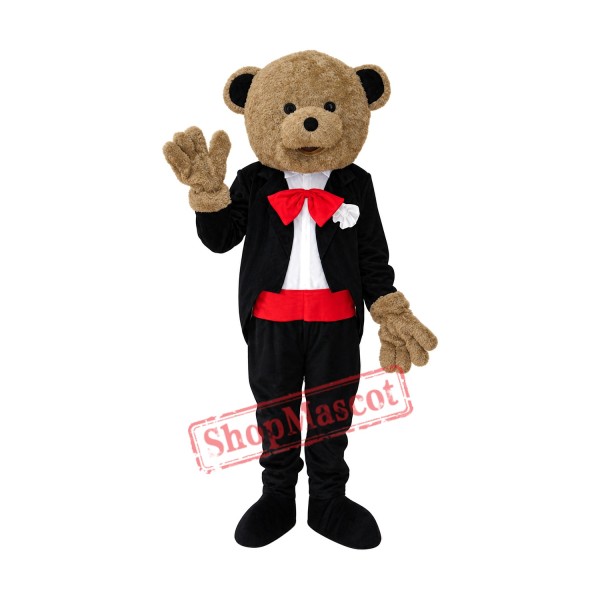 Wedding Bear Mascot Adult Costume Free Shipping