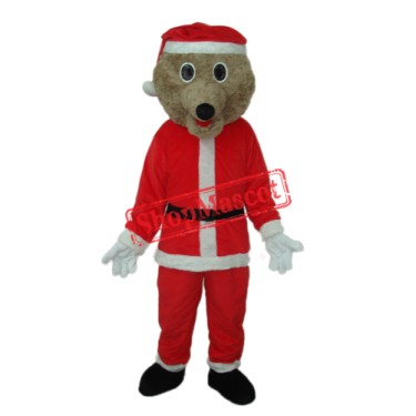 Christmas Bear Mascot Adult Costume Free Shipping