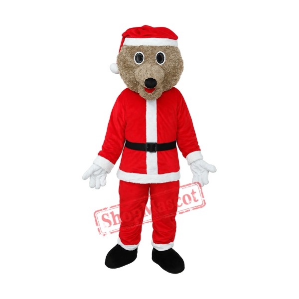 Christmas Bear Mascot Adult Costume Free Shipping