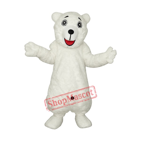 White Polar Bear Adult Mascot Costume Free Shipping