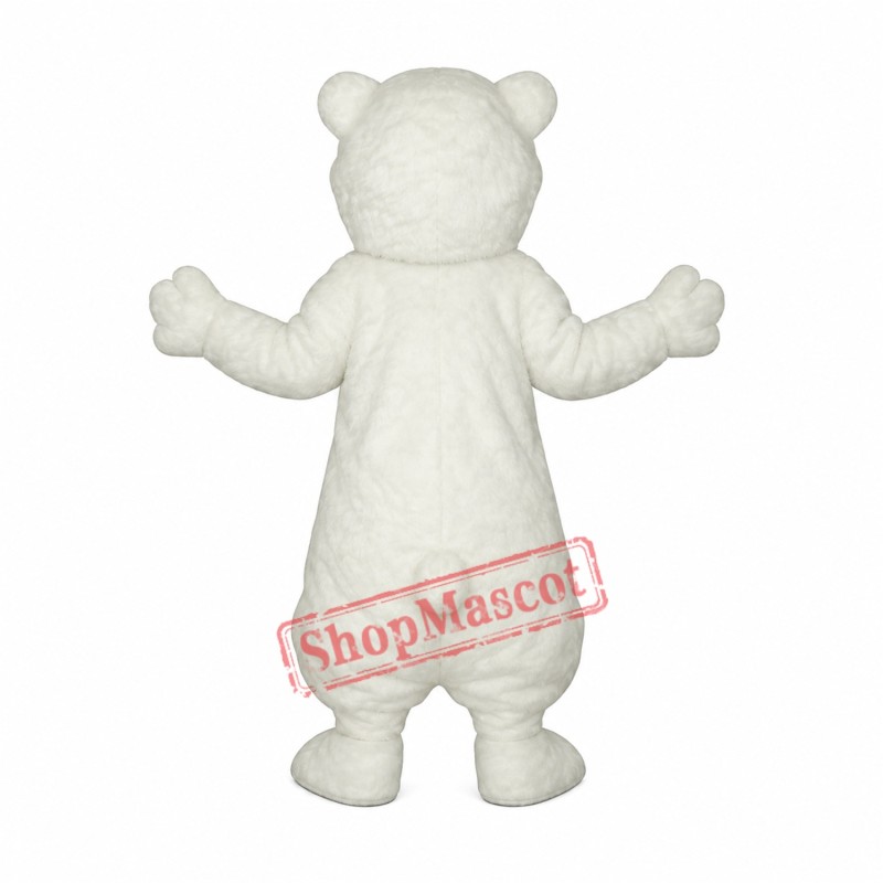 White Polar Bear Adult Mascot Costume Free Shipping